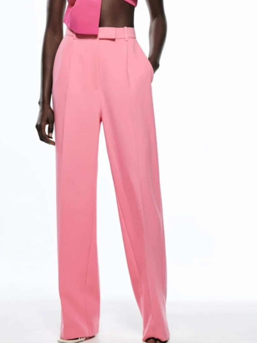 ZARA PINK WIDE LEG MENSWEAR PANTS P11